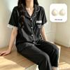 Women's Cloud Cotton Lace Pajama Cardigan Set - Spring & Autumn Collection