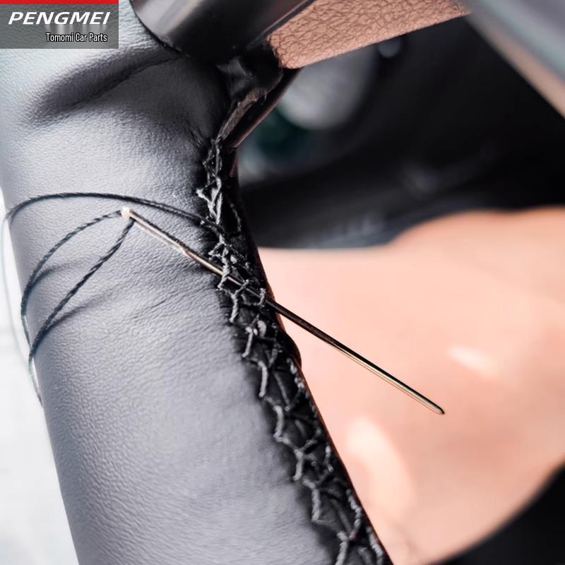 2016-2022 Great Wall Haval H8/H9/H5 Genuine Leather Hand-Stitched Steering Wheel Cover - Full Coverage