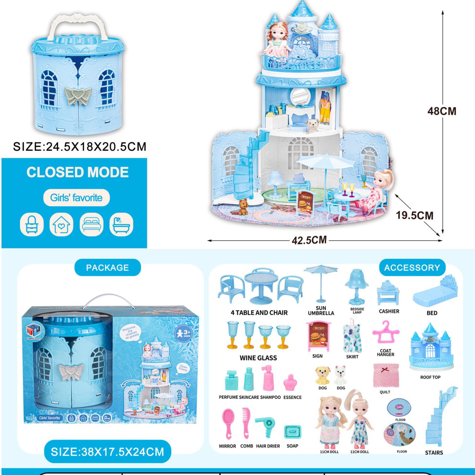 2025 Elsa Princess Castle Magnetic Playhouse for Girls