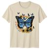 Butterfly Sunflower Live Life In Full Bloom Retro Boho TShirt