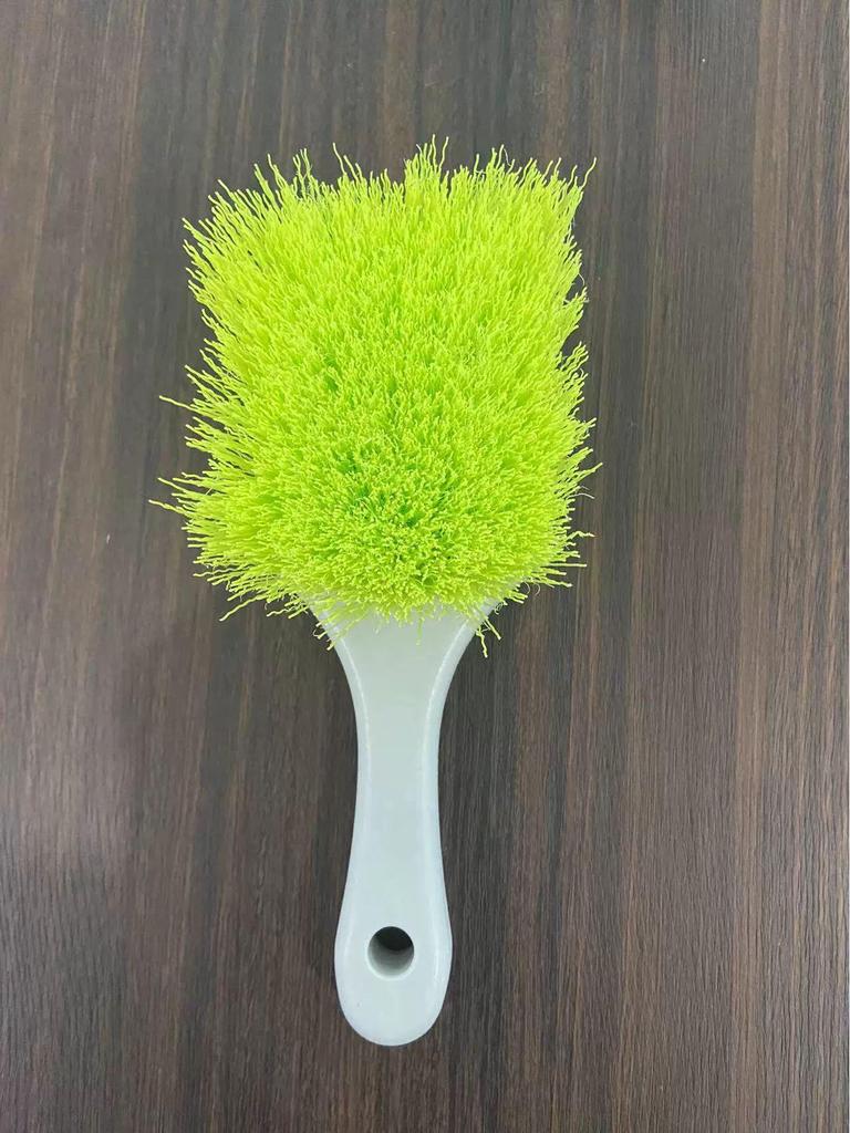 Car Tire & Wheel Cleaning Brush - Soft Bristle PVC Brush for Dust, Wheel Hubs, & Foot Pads