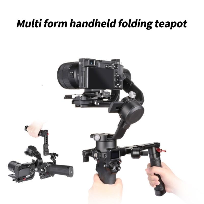 Portable Ergonomic Camera Handle 5 1/4inch Screw Holes 2 Cold Shoe Mounts For SC2/S3 Camera Professional Filming