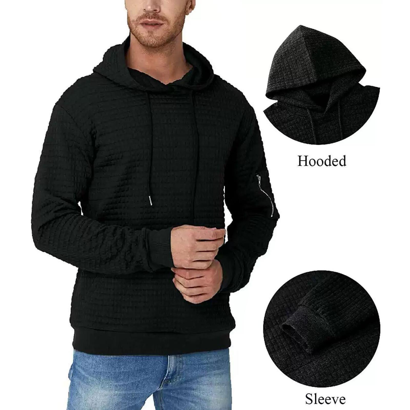 

Мужская повседневная толстовка с капюшоном и длинными рукавами, пальто, спортивный костюм, куртка, свитер, топ M чёрный