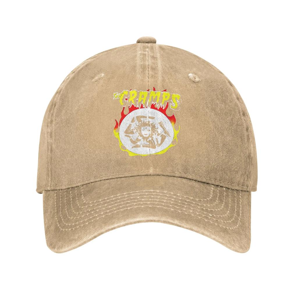 The Flame The Cramps band Print Caps for Unisex Women Cotton Trucker Hat Lerisure Wear Baseball Cap Adjustable