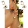 Trendy European American Alloy Eye Earrings Geometric Design For Women Fashion