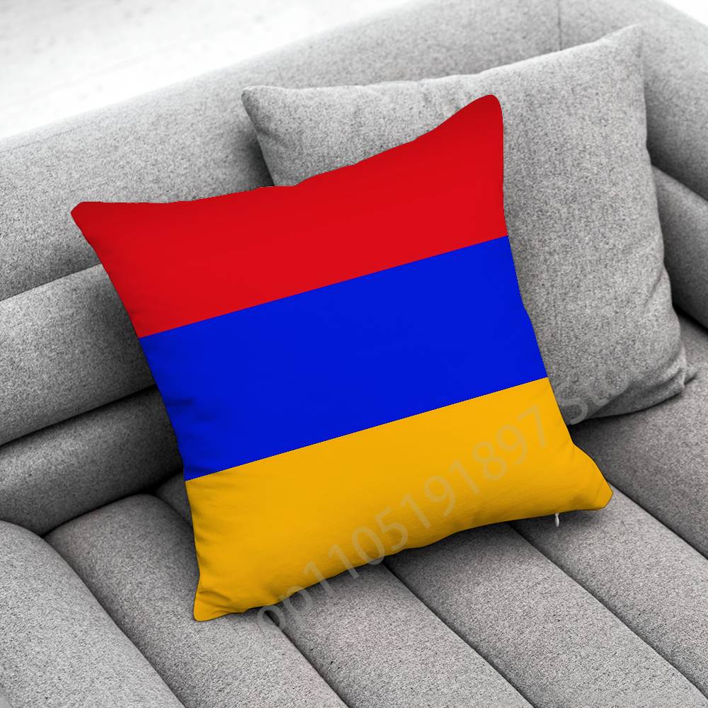 Armenia Flag Passport Logo Throw Pillow Case For 45x45cm 40x40cm 30x30cm 50x50cm 55x55cm Square Home Pillowcase Case