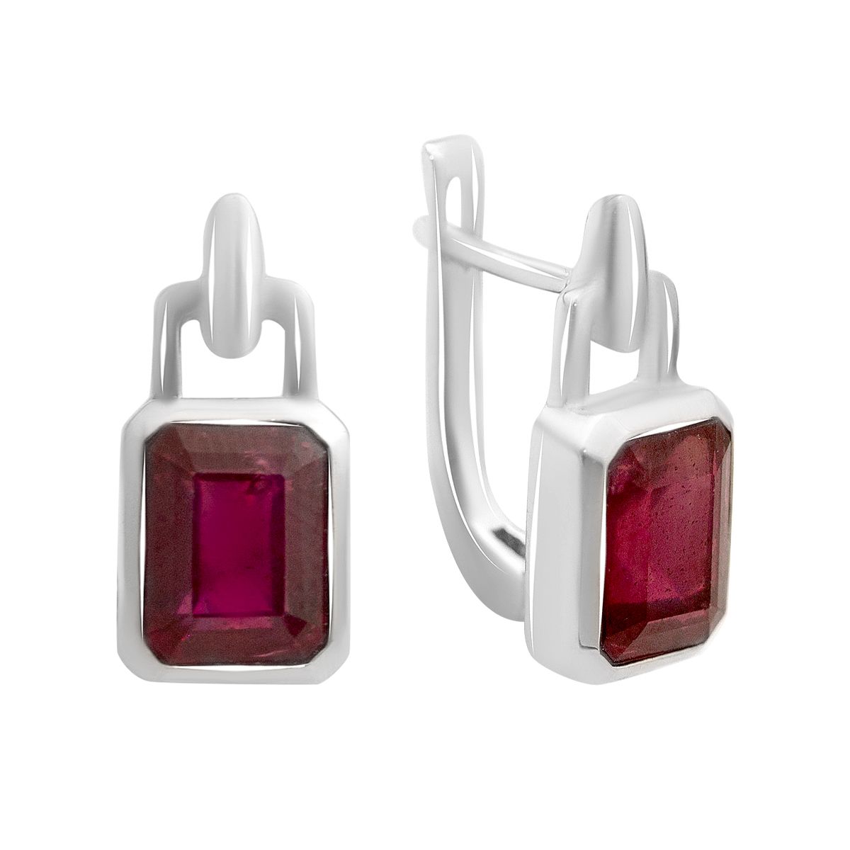 

Срібні сережки з натуральним рубіном 4.281ct (2167167) rubine червоний колір