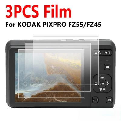 3 Pièces Verre Trempé 9H pour KODAK PIXPRO FZ55/FZ45 Protection d'Écran, Film Protecteur Anti-rayures Durable HD Transparent Accessoires d'Appareil Photo