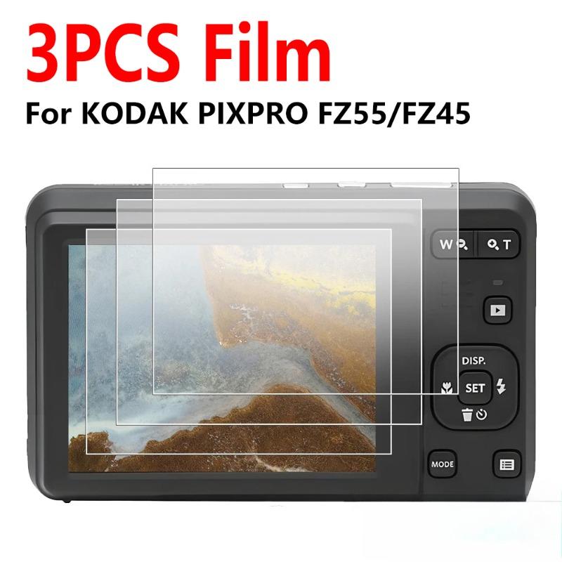 3PCS 9H Tempered Glass for KODAK PIXPRO FZ55/FZ45 Screen Protector, HD Clear Durable Anti-scratch Protective Film Camera Accessories