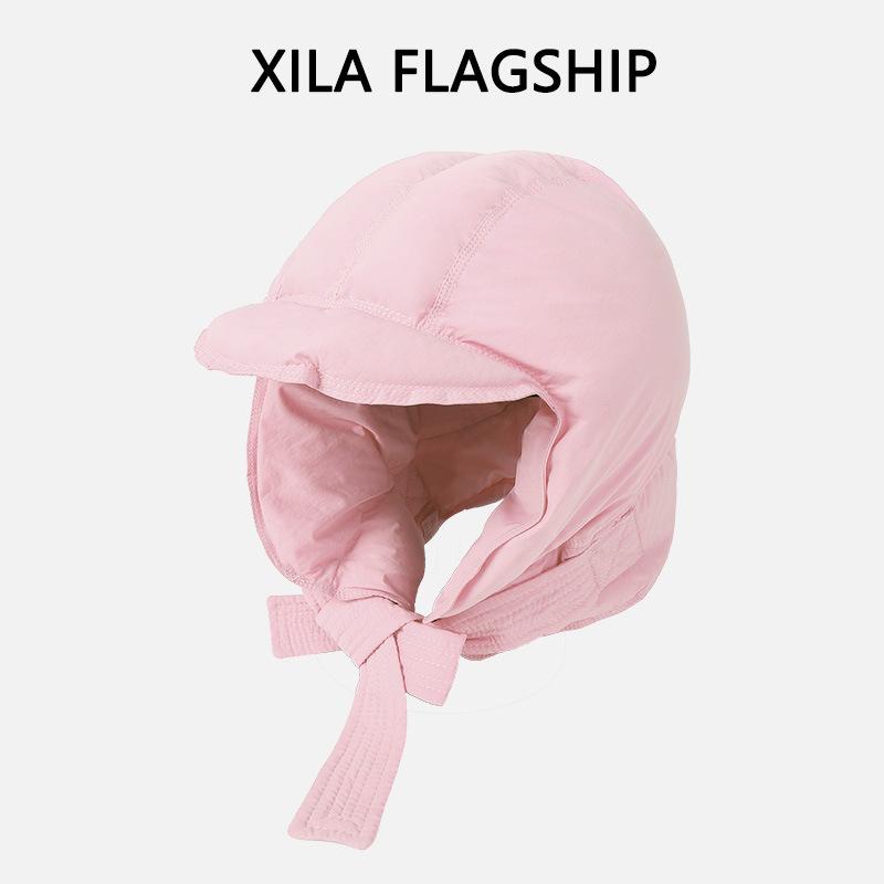 Cappello Invernale Caldo in Piumino per Donna Sciarpa Integrata Antivento Ispessito Protezione Orecchie Cinghie Ciclismo Sci Cappello Lei Feng Versione Coreana