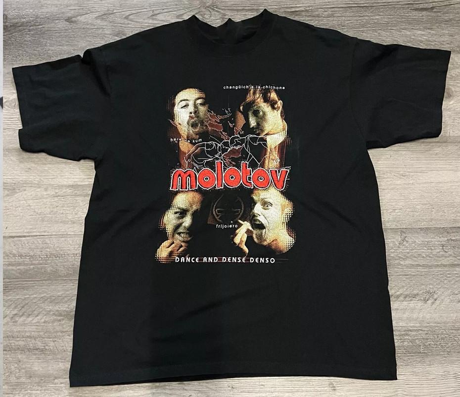 MOLOTOV Band Shirt 90s T Shirt Black Short Sleeve Cotton Men s S-5XL UR602 S