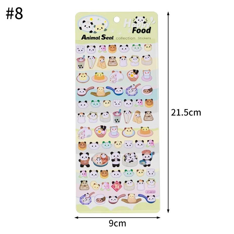 3D Cute Animals Stickers Cartoon Scrapbook DIY Stickers 3D Korean Stickers Three-Dimensional Sticker Notebook Kawaii Decals