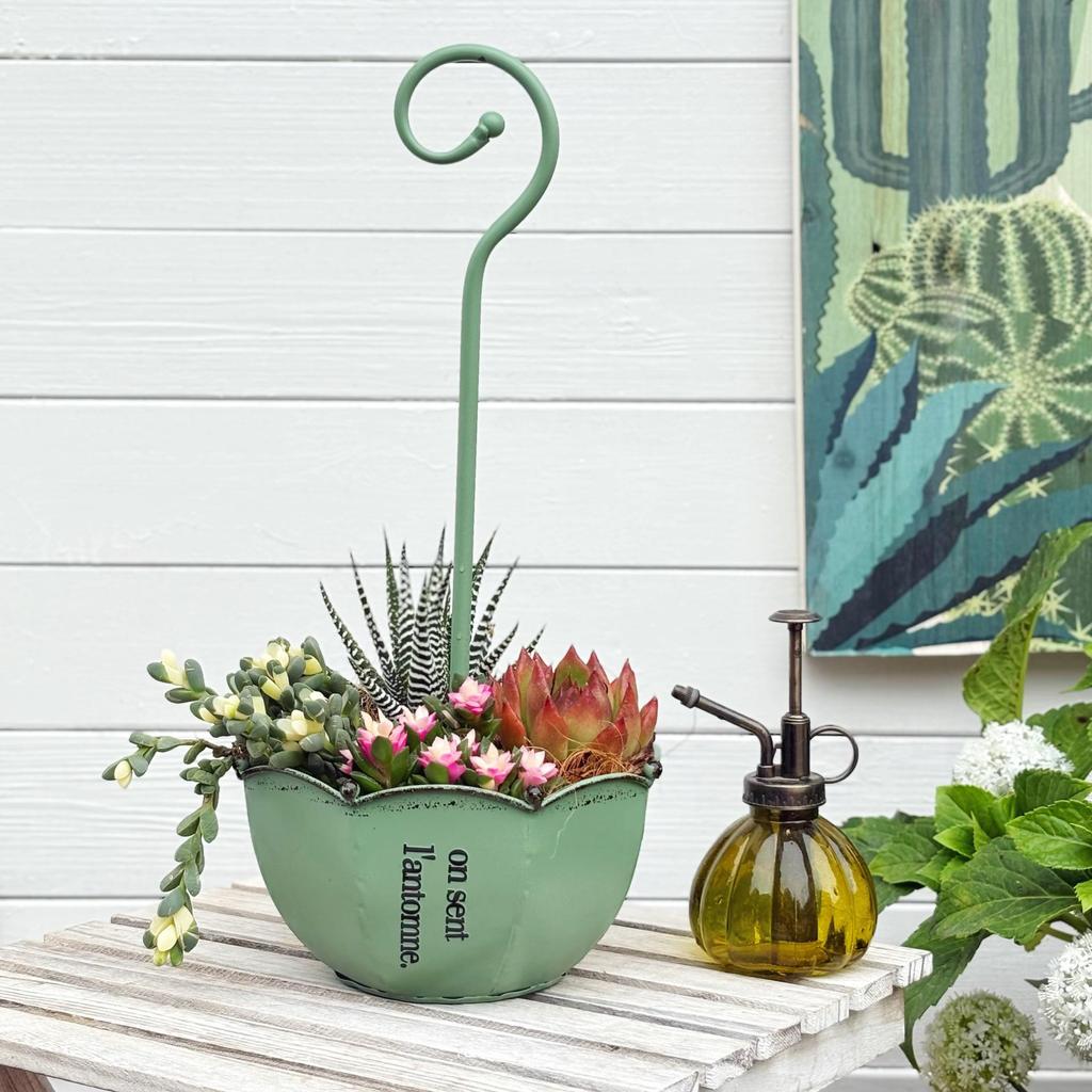 Wrought Iron Hanging Hook for Outdoor Decoration - Umbrella, Flower Pot, Vase, Garden, Balcony