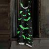 Women Halloween Printed Loose Casual Vintage Style Linen Blend Overalls Adjustable Strap Wide Leg Jumpsuit