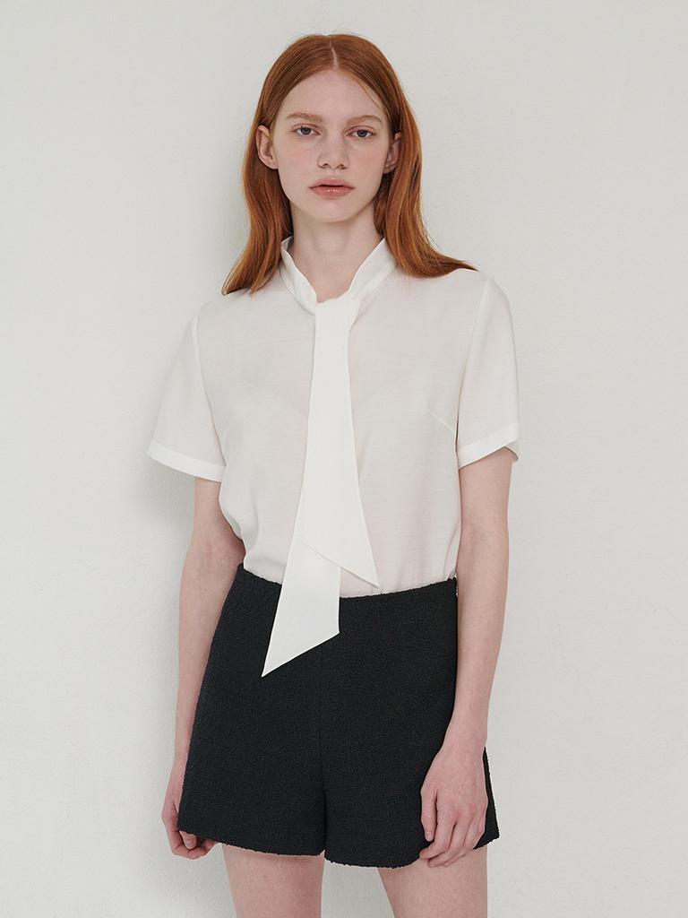 EJNOLEE Black Tweed Shorts