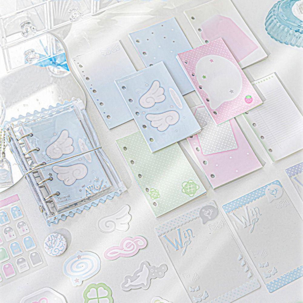 Mini Loose-leaf Notebook Hand Ledger Hand Account Book M5 Pocket Binder Notebook  Boys Girls