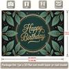 2D Minimalist Green Gold Birthday Backdrop 2D Flat Banner