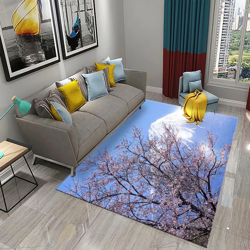 Japan Mount Fuji Carpet for Kitchen Living Room Bathroom Bedroom Doormat Entrance Non-slip Mat Rug Corridor Home Decor Carpet