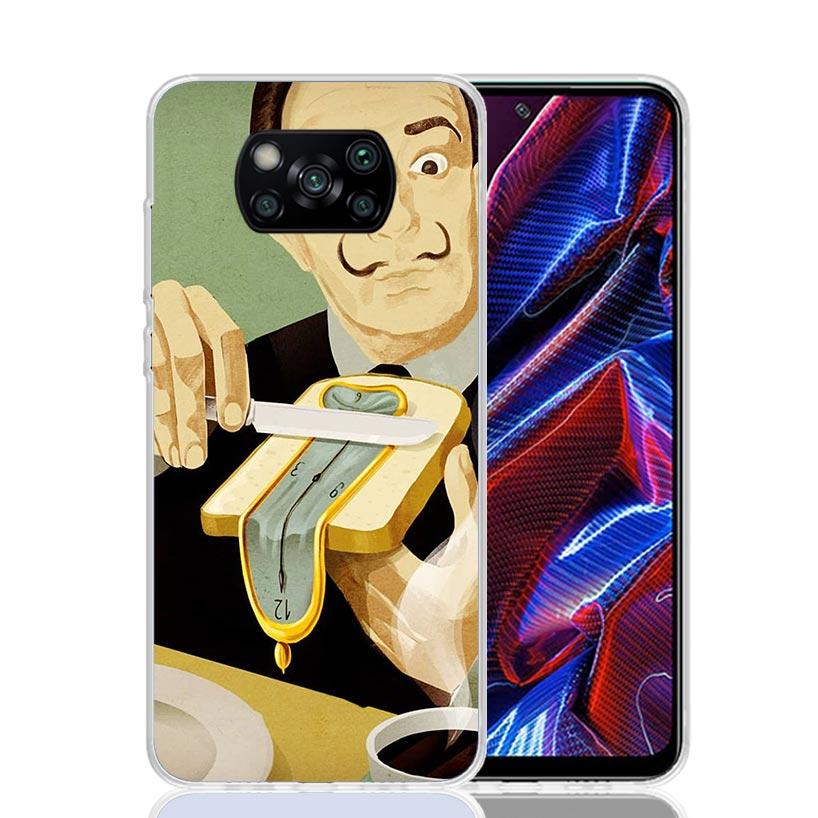 Salvador Dali Art Phone Case For Xiaomi Poco X7 X6 X5 Pro F7 Ultra Redmi 15C 15 13 13C 12 12C 10 10A 10C 9 9A 9C 9T Cover Poco X