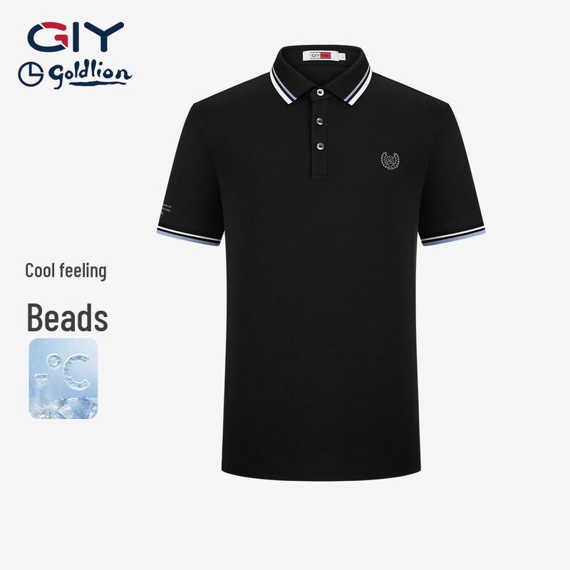

Goldlion Men s Solid Short Sleeve Polo Shirt 3XL