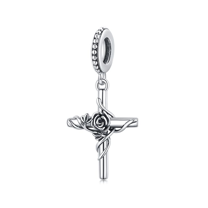 WOSTU Hot Selling Copper DIY Charms Heart Bead White Gold Plated Bird Pet Lotus Pendant Fit Original Bracelet Neckalce Wholesale