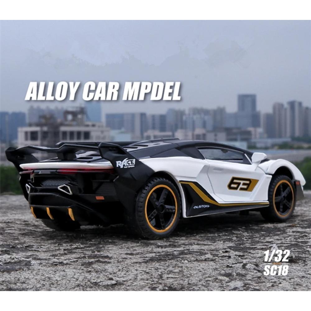 1/32 Lamborghini Aventador SC18 Alston Alloy Racing Car Model Diecasts Metal Toy Sports Car Model Simulation Sound Light Toy Gift