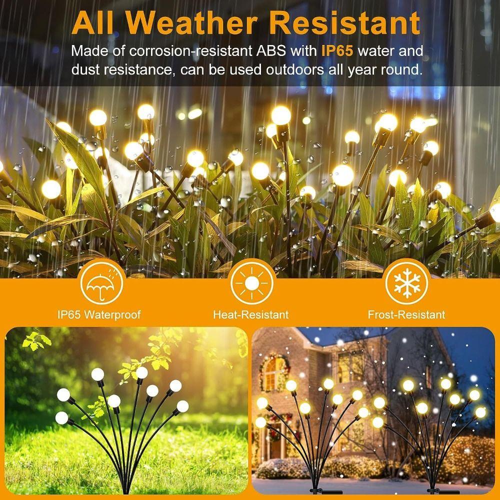Waterproof Solar Firefly Lights Hot Sale Solar Lamp Powered Fairy Stake Landscape Light  Passage