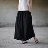 Pantaloni estivi a gamba larga Tasche per pantaloni Pantaloni larghi da donna in lino di cotone