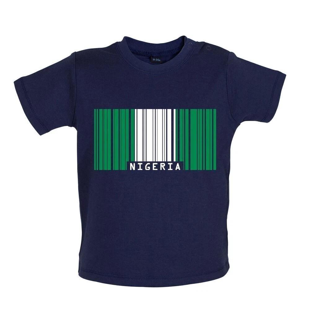 Nigeria Barcode Flag - Kids T-Shirt Tees Top - Abuja Nigerian Gulf Of Guinea 150