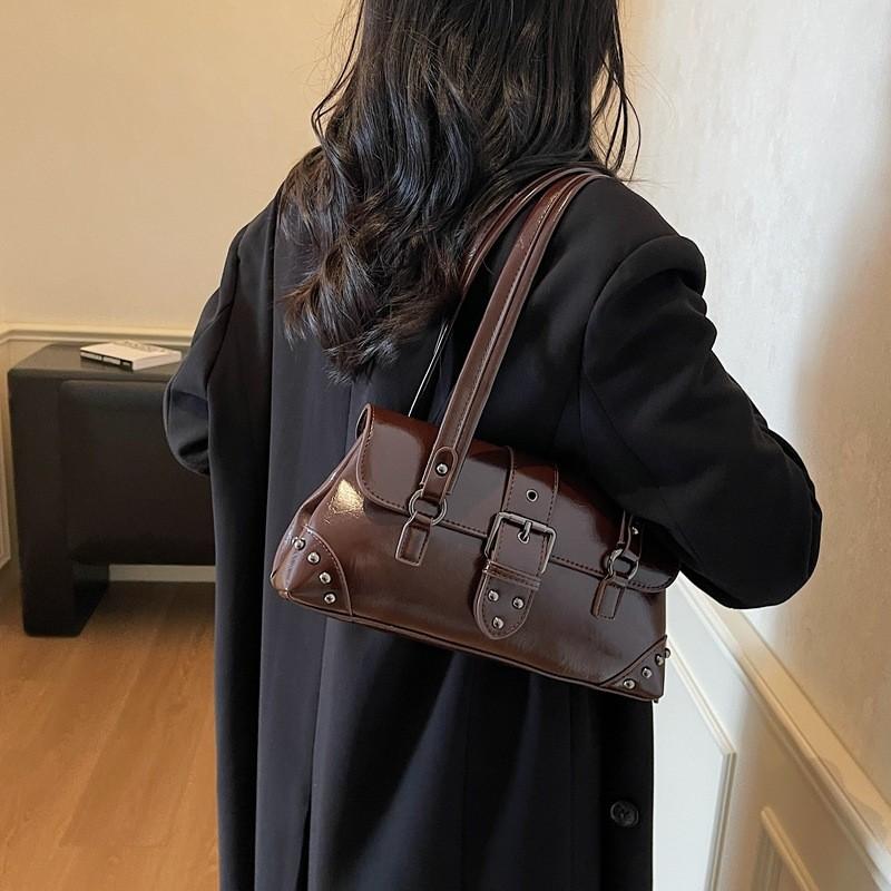 Modern Pu Material Shoulder Tote Bag With Spliced Design For Casual Outings And Trendy Looks