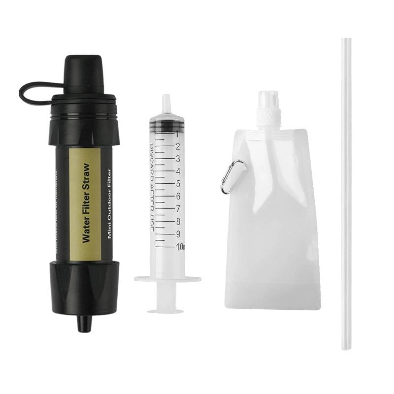 Outdoor Water Filter Straw Portable Emergency Water Purifier for Camping Hiking Survival Travel Filtration System