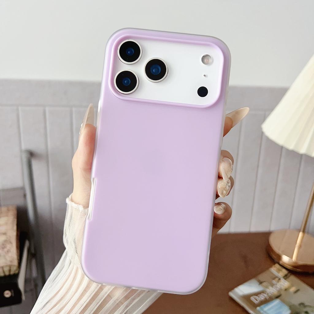 Applicable to Apple 17promax mobile phone case jelly two-in-one iPhone16Pro simple all-inclusive 15/14/13