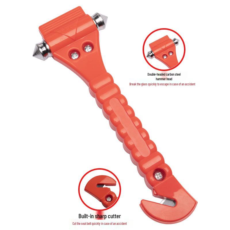 Multifunctional Emergency Car Safety Hammer with Window Breaker and Seatbelt Cutter