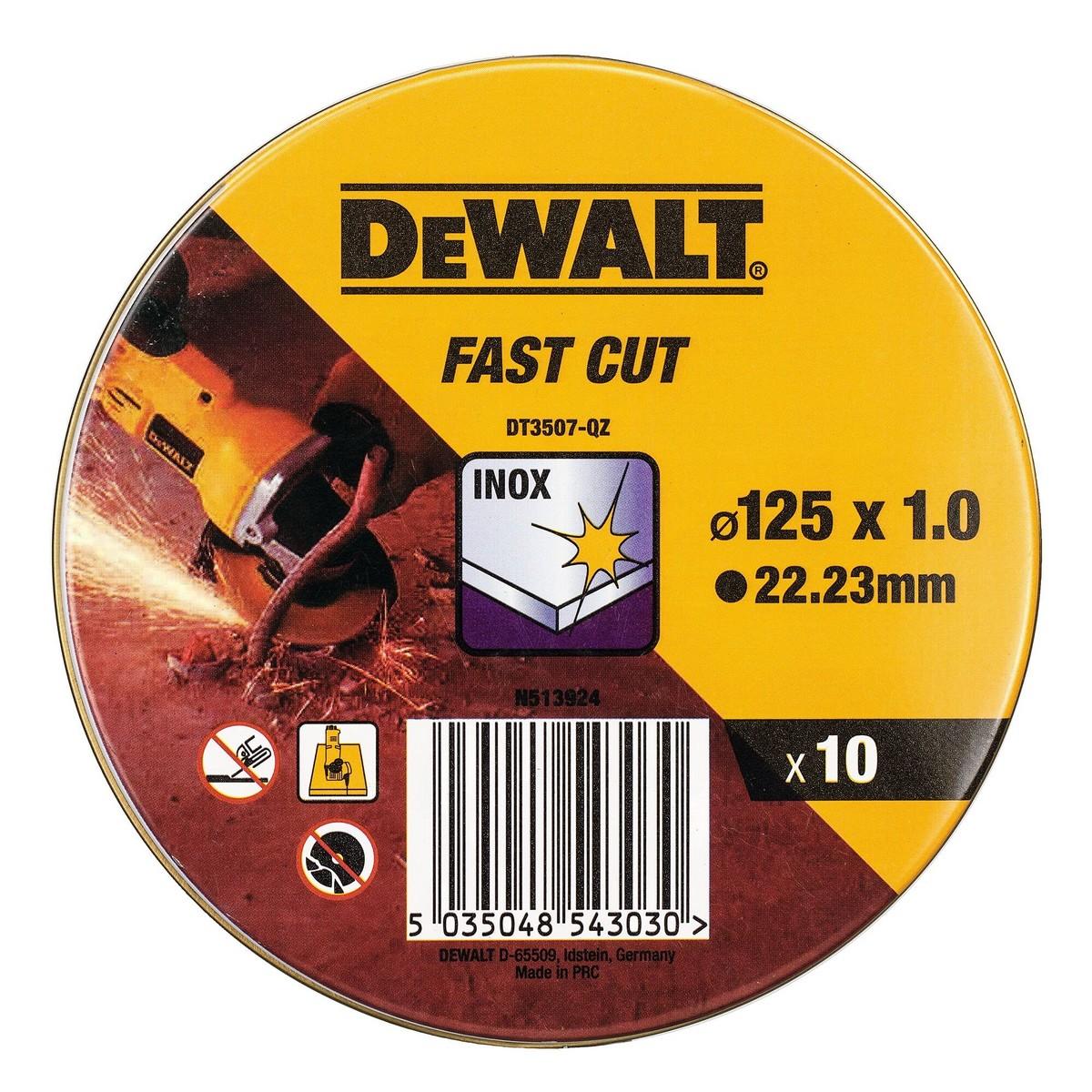 

Disque de coupe Dewalt Fast Cut dt3507-qz 10 Unités 115 x 1 x 22,23 mm