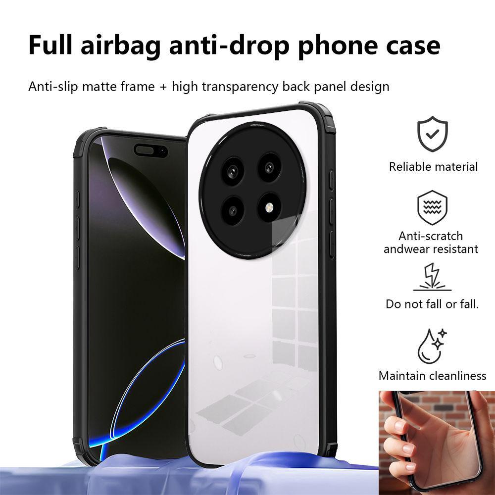 Etui do Realme 12 Etui na telefon Realme 12x Pokrowiec do Realme 12 Pro + 12 Plus Ochrona przed upadkiem Odporne na wstrząsy Twarda akrylowa tylna okładka