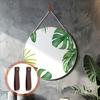 2 Pcs PU Leather Wall Hooks, 1 x 4.7 Inches Leather Wall Hanging Strap Leather Hook Lanyard Wall Mounted Loop for Hanging Curtain Rod Holders Towel