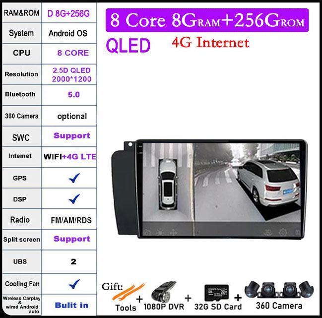7 Inch Android 14 For Volvo XC70 V70 S60 2005 - 2009 Car Radio Multimedia Player Navigation GPS Carplay 4G WIFI