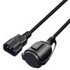 IEC320 C14 To EU4.8mm AC-Power Adapter Cable, 3 Terminals Male To Female Power Connector Cord with Protective Cover