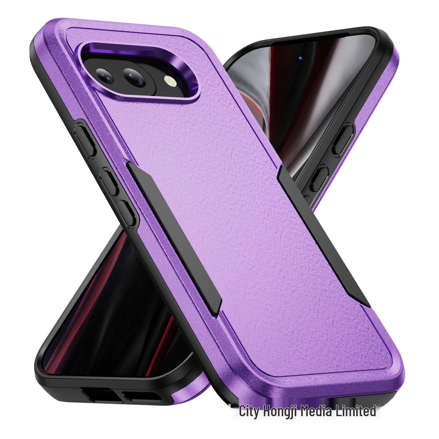 

Pixel 10Pro XL & Противоударный защитный чехол военного класса Motorola Moto Google Pixel 6 чёрный/фиолетовый