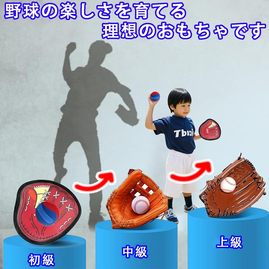 Linbeya Catchball Toy for Kids - Baseball Set, Play Set for Parks and Outdoors, Boys, Catch Set with Velcro, Softball, Kids Toy, Popular for