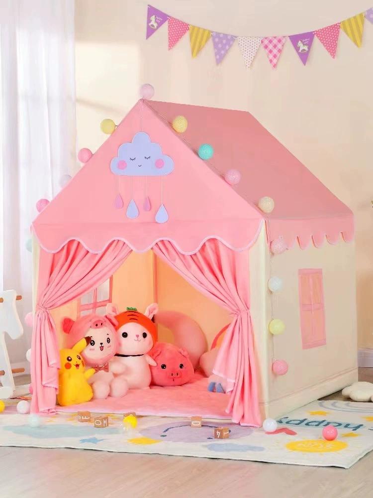 Tienda de campaña infantil para juegos, castillo plegable para interior y exterior, casa de juegos