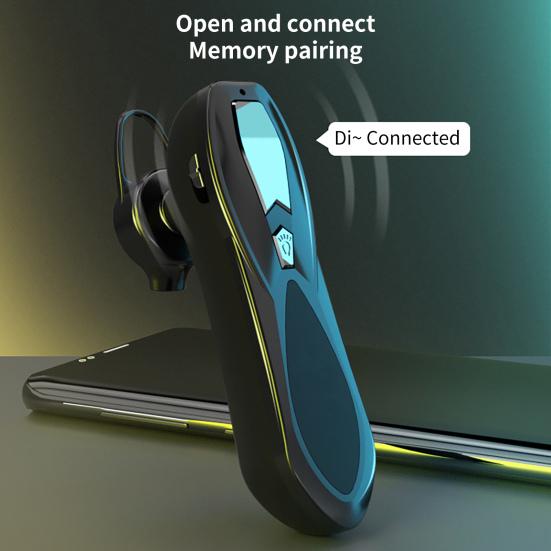 Wireless Earphone Multifunctional Noise Reduction Digital Display Bluetooth-compatible5.1 Ear Hook HiFi Single Earbud for Calling