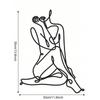 Minimalist Wire Female Body Silhouette Abstract Metal Wall Art Sculpture Home Decor