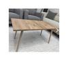 Brown Coffee Table Wooden Patterned Walnut Color Wooden Leg