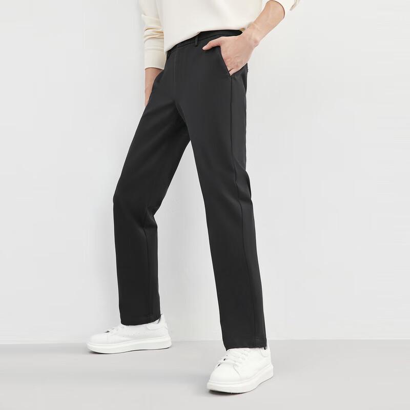 SEPTWOLVES Men's Straight Fit Elastic Cropped Trousers