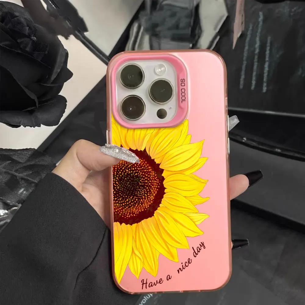 Sunflower Case For Honor X8B X6B X7A X7B X8A X9A 5G X9B X50i Phone Case For Huawei Honor X7b 4G5G IMD Sliver Shockproof Fundas