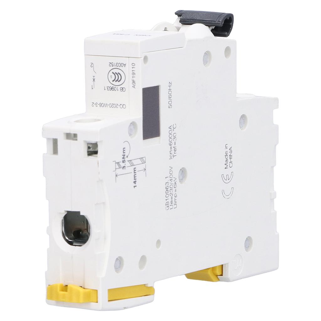 Miniature Circuit Breaker Low Voltage 63A 230V/400V DIN Rail Mount for Power Distribution