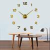 Extra Large 3D Acrylic Wall Clock - Creative DIY Clock Sticker for Living Room Decor
