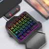 Ergonomic One Handed Gaming Keyboard LED 35 Keys Portable Mini Gaming Keypad Ergonomic Game Controller for PC Gamer