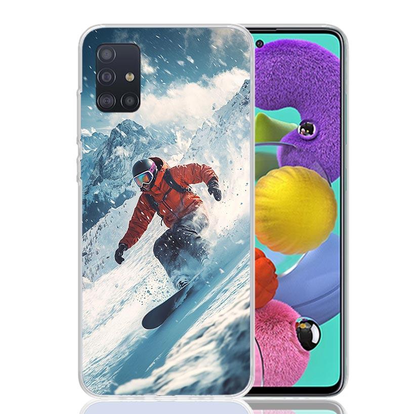 Adventure Snowboarding Extreme Phone Case For Samsung Galaxy A52 A32 A22 A12 A02S A50S A30S A51 A31 AA71 Note 20 Ultra 10 S10 Pl